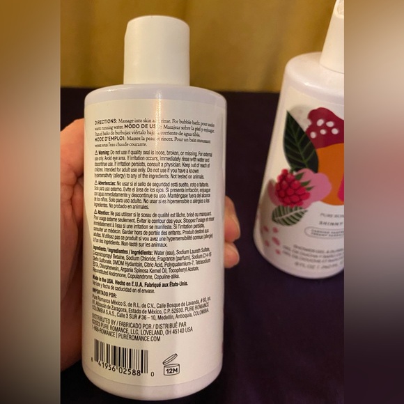 NEW PURE ROMANCE Set Of 2 Sweet Temptation Shower Gel Cranberry & Sandalwood 🥰 - Picture 5 of 6
